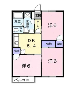 ラ・クール中島【1階】の間取り