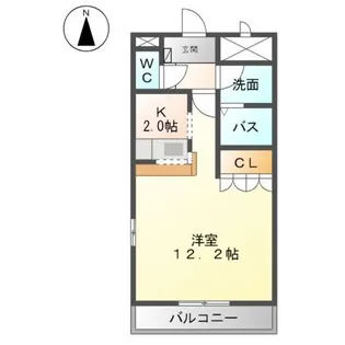 クレア フィオーレ【1階】の間取り