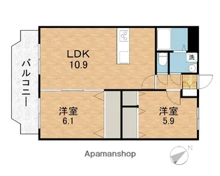 コントレイル挾間【2階】の間取り
