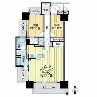 サーパス王子中町【10階】の間取り
