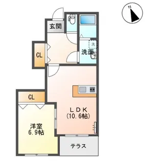 ピアクール【00102号室】の間取り