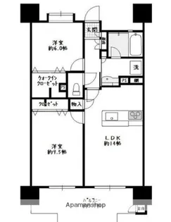 エイリックスタイル顕徳ザ・テラス【13階】の間取り