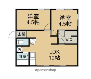 ミーツェ森【102号室】の間取り