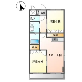 シー ウィンドⅡ【00201号室】の間取り
