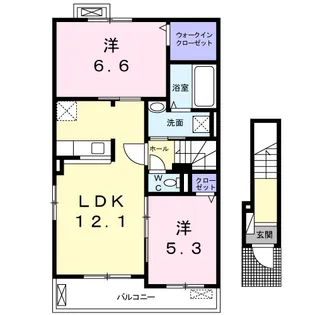 グレイス西寺【2階】の間取り