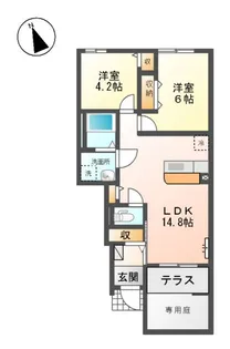エンジェルガーデンⅡ【00102号室】の間取り