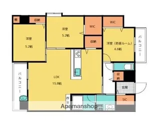 ロイヤルヒルズ金池【3階】の間取り