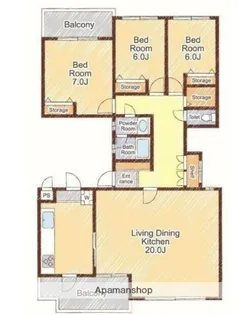 プライムコート中島【302号室】の間取り