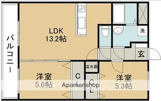 ユーミーサニーハート【3階】の間取り