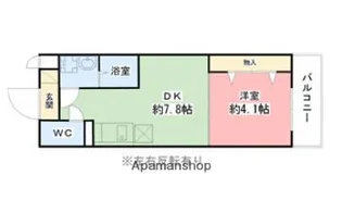 ハピネスⅢ【206号室】の間取り