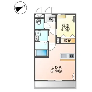 フレ・アジュール【202号室】の間取り