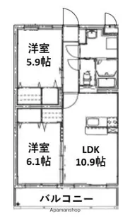 ロイヤルレジデンスK2【5階】の間取り