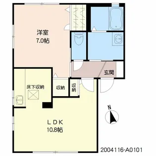 ディアス帆足 A棟【1階】の間取り