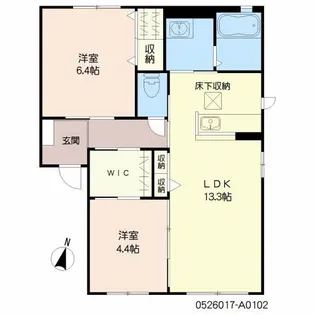 パークサイド A棟【1階】の間取り