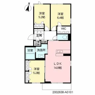 プリモ中島【1階】の間取り