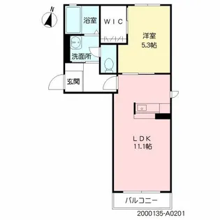 モンフレールⅤ【201号室】の間取り