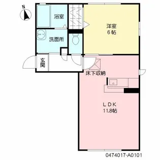 モンポエーム Ⅰ棟【101号室】の間取り