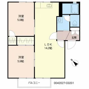 コンフォール志村 C棟【2階】の間取り