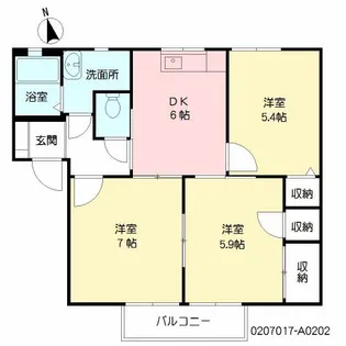 シャーメゾン王ノ瀬 A棟【2階】の間取り