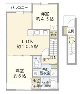 イルミナーレ原新町【2階】の間取り