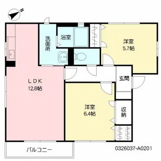 M’SスクエアⅡ【2階】の間取り