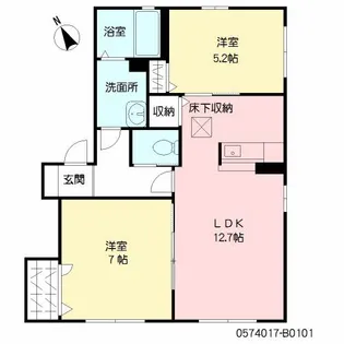 マノワール宗方 B棟【1階】の間取り