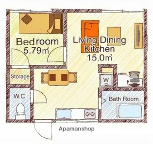 リルームス花津留【2階】の間取り