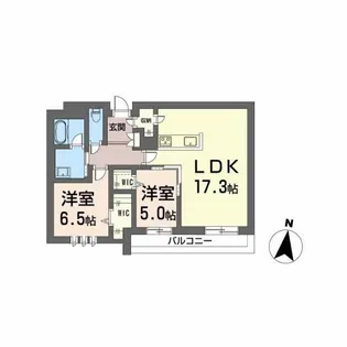 サザンブライト碩田【4階】の間取り