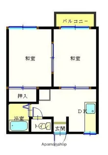 フォーブル津末【203号室】の間取り