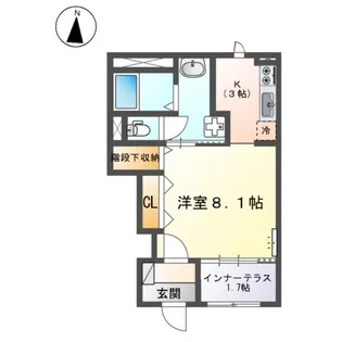 アイリス南大分Ⅱ【1階】の間取り