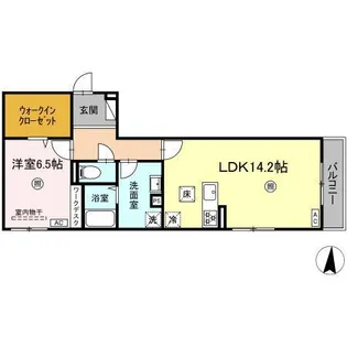 DーROOM長浜【1階】の間取り