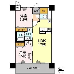 PARK AVENUE EAST【6階】の間取り