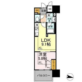 PARK AVENUE EAST【2階】の間取り