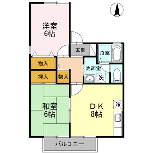 サニーハウスさとう A棟【2階】の間取り