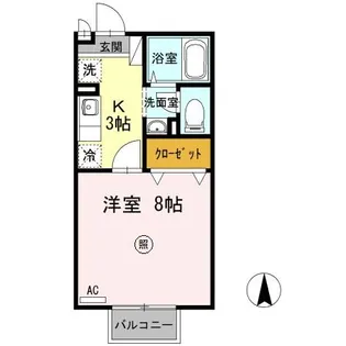 コーポラス羽屋A【1階】の間取り