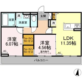 PREMILIFE花高松18【3階】の間取り
