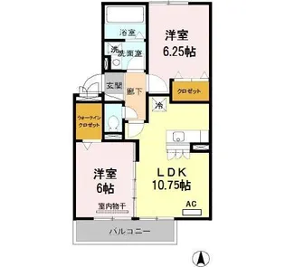 グレイスMAKI【302号室】の間取り