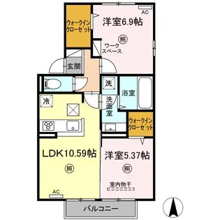 サザンフォレスト A棟【1階】の間取り