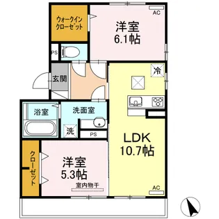 プレミアムXIX・XX番館 XIX番館【1階】の間取り