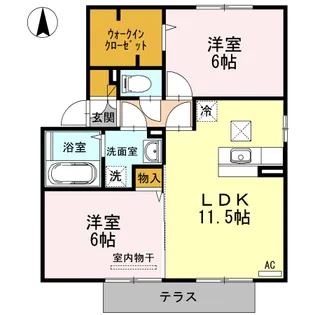 ショコラ Ⅱ【101号室】の間取り