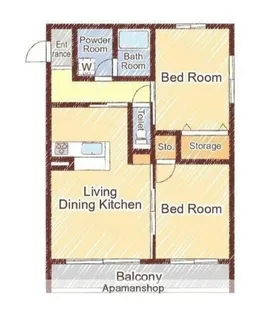 スリーゼ森町【1階】の間取り