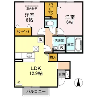 ラ・ブランリュウ伯楽 Ⅱ【1階】の間取り