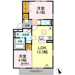 レフィナーデ・M【1階】の間取り
