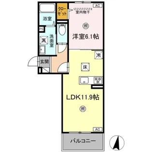 PREMILIFE賀来北【1階】の間取り