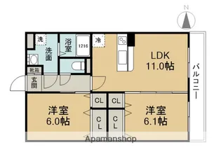 BLISS高松【1階】の間取り