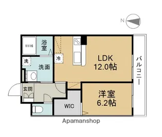 BERRYTS大在【402号室】の間取り