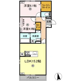 ティアラA【2階】の間取り