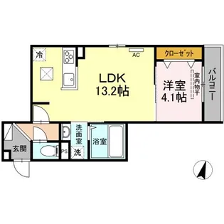 PREMILIFE錦町【1階】の間取り