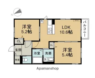 ベル・セゾン金池南【1階】の間取り