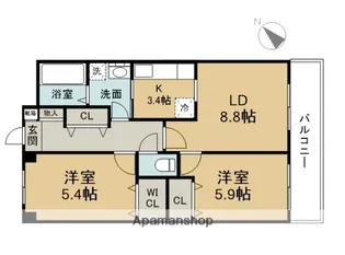 ポラリス金谷A【103号室】の間取り
